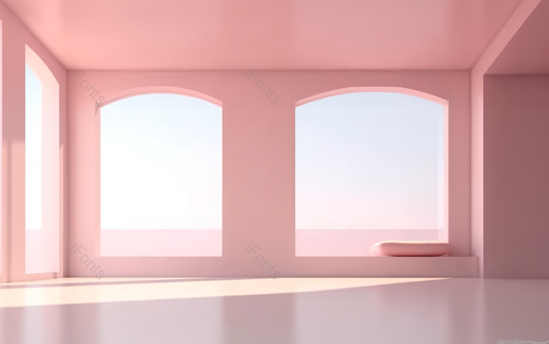 实拍粉色墙壁少女风未装修室内窗户居家客厅空间,高清,摄影图,摄影图片,图片大全,摄影图免费下载